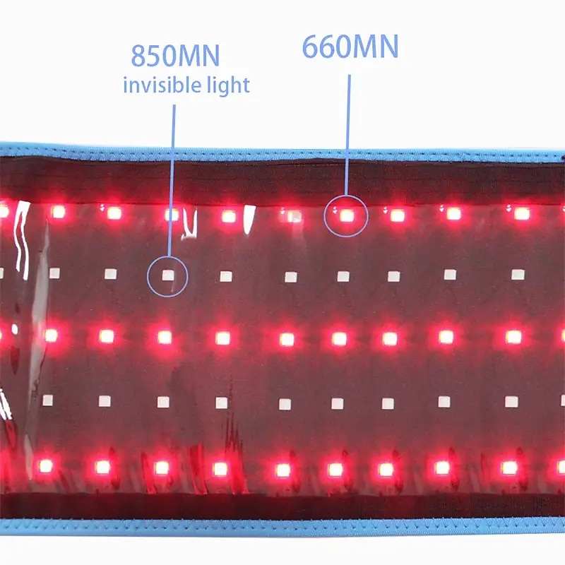 Red & Infrared LED Light Beauty Belt LED Warm Pad Massage 660nm/850nm Waist Heat Pad Reduces Puffiness2