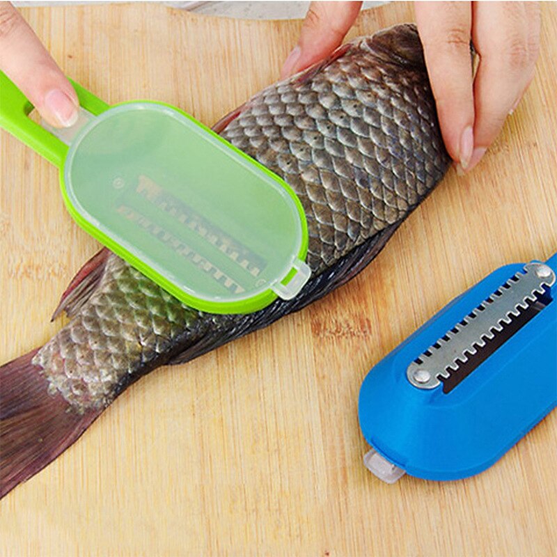 Fish Skin Brush Fast Remove Fish Scale Scraper Planer Tool Fish Scaler Fishing Knife Cleaning Tools Kitchen Cooking Accessorie