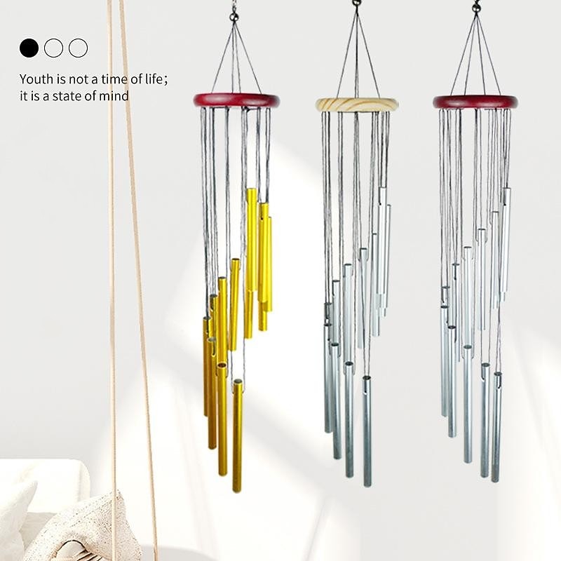 Wind Chimes for Outside, 23” Melodic Wind Chimes with 12 Tuned Tubes for Mother Mom, Elegant Garden Decor, for Mom Mother Grandma Aunt