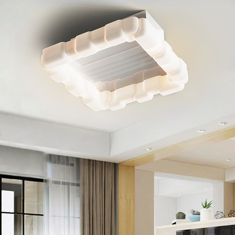 Ceiling Fans with Lights Flush Mount Low Profile Indoor Ceiling Fan,19.5" Dimmable Bladeless Ceiling Fans with Remote Control,Smart 3 Colors 6 Speeds Reversible2