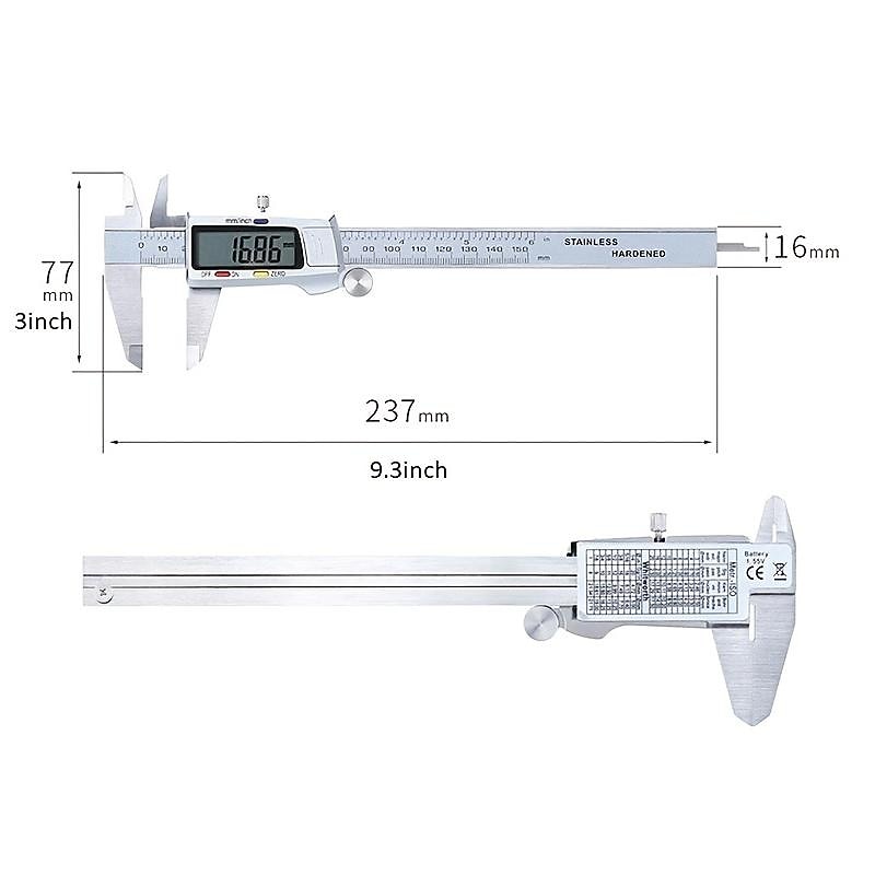 High Precision Digital Display Caliper 0-150 Mm Measuring Tools Metal Stainless Steel Vernier Caliper2