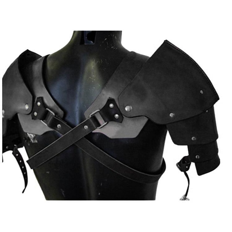 Retro Vintage Punk & Gothic Medieval Armor Chest Guard Warrior Knight Ritter Viking Fancy Dress Men's Viking Masquerade Performance Event / Party Stage Adults' Shoulder Armor4
