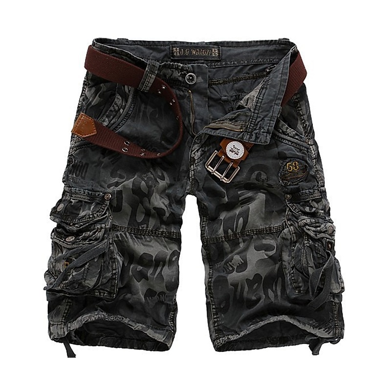 Men's Tactical Shorts Cargo Shorts Camo Shorts 6 Pocket Camouflage Comfort Wearable Casual Daily Holiday Vintage Sports Army Green Blue