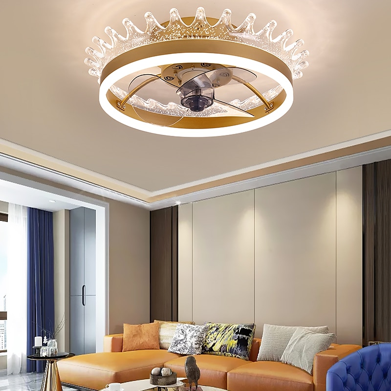 Ceiling Fan with Light Ring Circle Design 22" App & Remote Control, Timing & 3 Led Color Led Ceiling Fan, 6 Wind Speeds Modern Ceiling Fan for Bedroom, Living Room, Small Room4