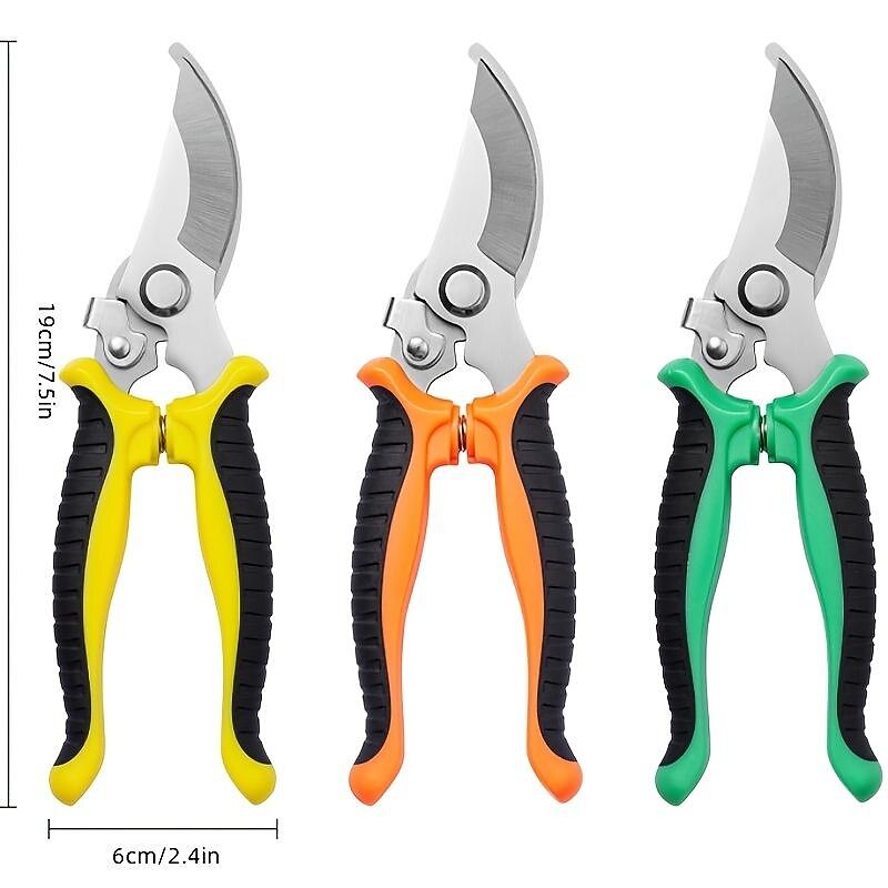 Rose Cutter, 1pc Garden Pruning Shears, Branch Scissors, Stainless Steel Fruit Scissors, Multi-functional Branch Shears, Garden Scissors, Anti-skid, Labor-saving, Manual Pruning Scissors, Gardening Supplies3