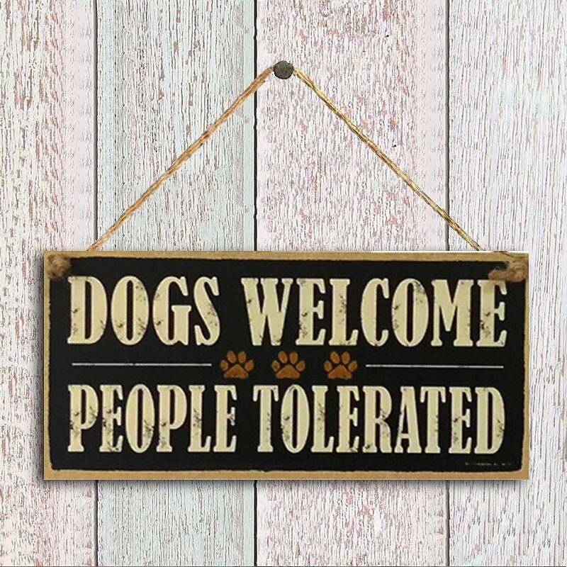 1pc Pet Dog Wall Hanging, Wooden Animal Dog Pattern Plaque Sign Wll Decor Accessories, For Pet Shop Cafe Room Decor Household Items 4''x8'' (10cmx20cm)3