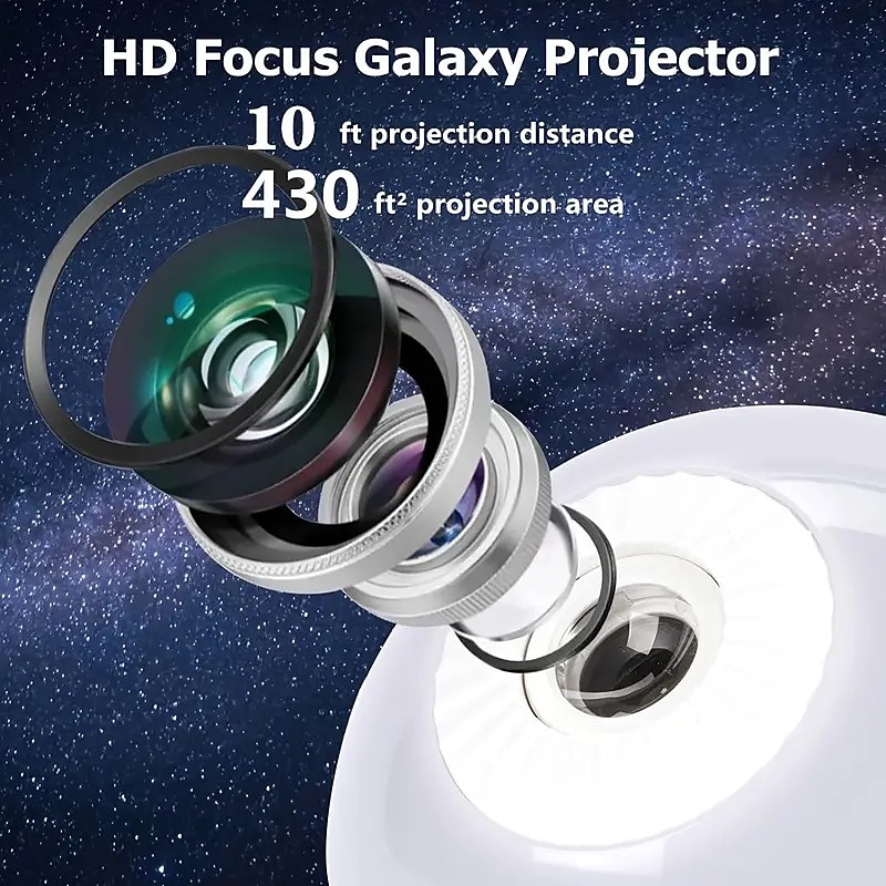 Planetarium Projector Lights Galaxy Projection 7 in 1 with 360 Rotating Nebula Moon Night Lamp Planet Aurora for Baby Bedroom Ceiling Game Room Party Bar2