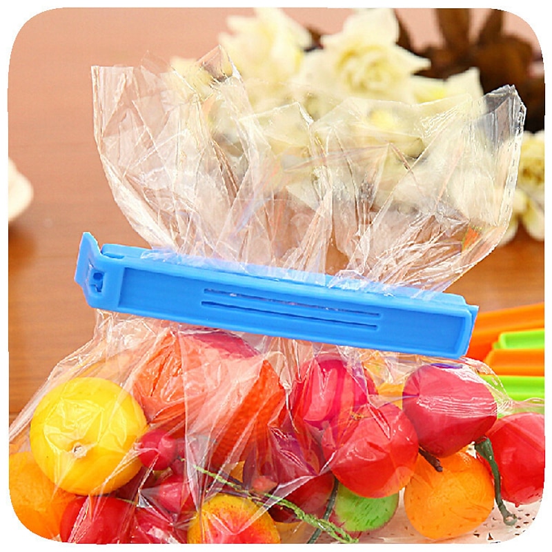 10pcs 11cm sealing clip food sealing clip environmentally friendly plastic bag sealing clip moisture-proof clipColor Random2