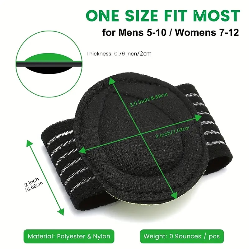2pcs Arch Support((Mens 5-10/ Womens 7-12)  Thick & Soft Compression Cushioned Support Sleeves Foot Pain Relief Cushions Universal Size For Men And Women3