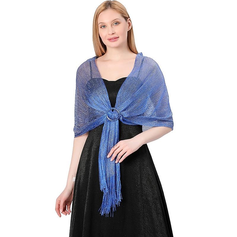 Women's Shrug Elegant Shrugs Vintage Style Solid Color Open Front Half Sleeve Knit Formal Party Work Silver Light Pink Summer Spring 13