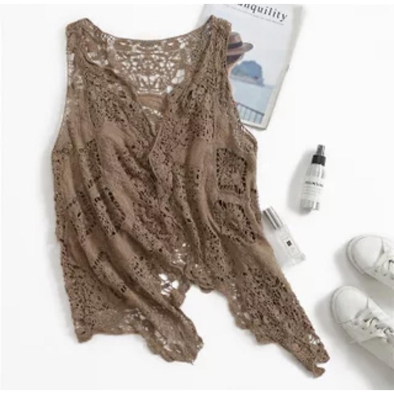 Hippie 1970s Vest Women's Costume Vintage Cosplay Casual Daily Beach Festival Vest