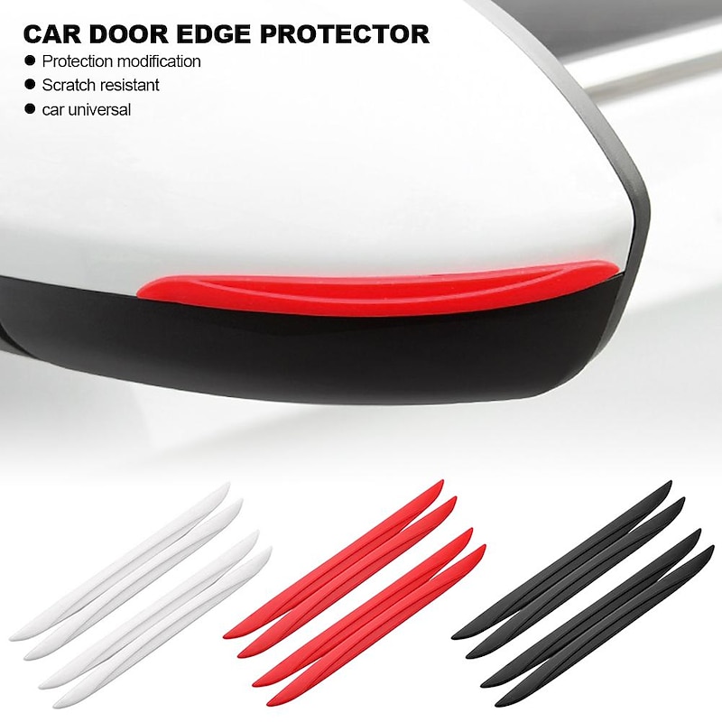 StarFire 4PCS / Set Universal Scrape Guard Bumper Guards Car Door Edge Protector Rearview Mirror Protection Sticker Protective Strip