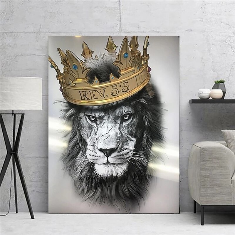Wall Art Pictures A Lion with Dignity HD Animal Cool Prints Poster Home Decor Canvas Paintings Modular No Frame for Living Room2