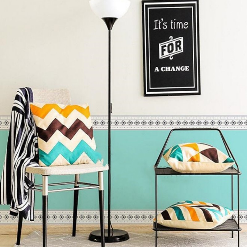 Cool Wallpapers Geometric Wallpaper Border Waistline Wall Mural Peel and Stick Self Adhesive PVC/Vinyl Modern Wall Decal for Room 12x500cm/4.72''x196.8''4