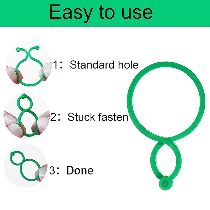 Garden Plant Holder, 100pcs Vegetables Tomato Vine Flower Clips, Plant Twist Clip, Garden Plant Support Clips, Plant Clips And Garden Clips For Other Vine Plants, For Climbing Plants, For Securing Plants4