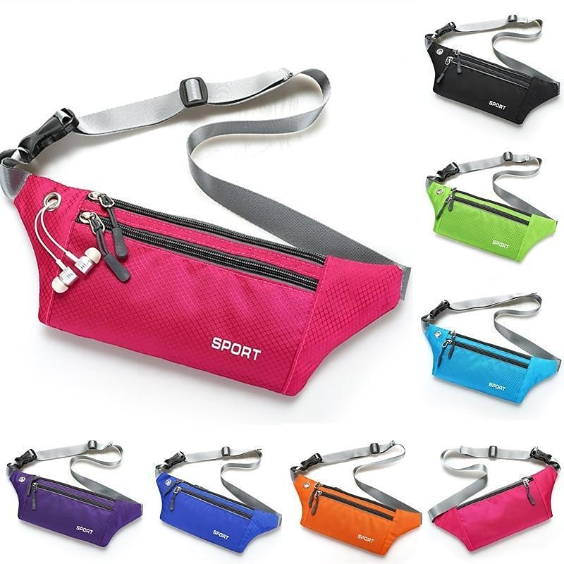 Waist Bag Men and Women Outdoor Sports Mobile Phone Waist Bag Nylon Waterproof Running Waist Bag Close-fitting Messenger Bag2