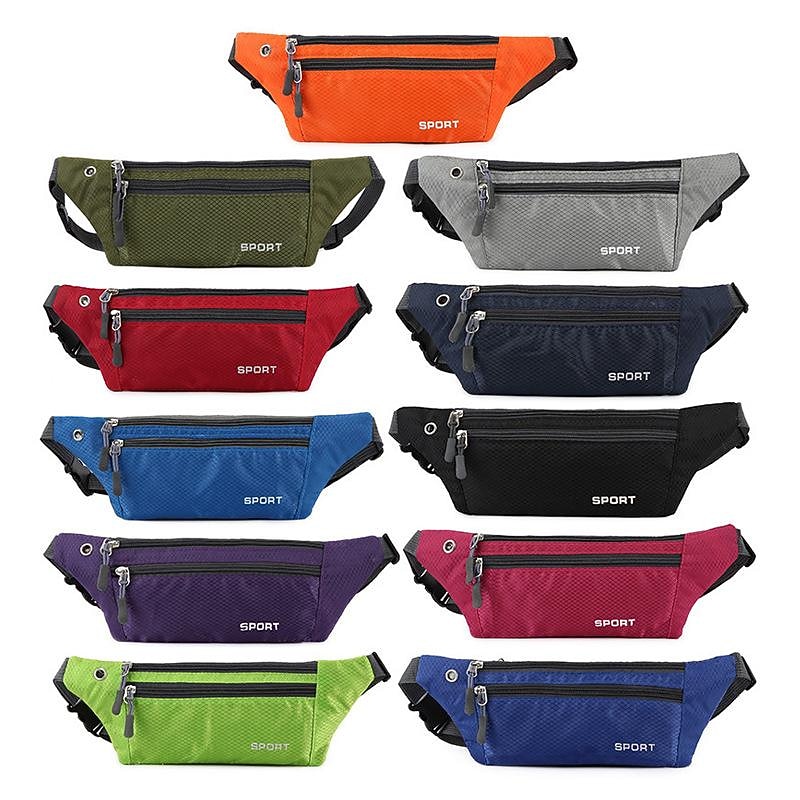 Waist Bag Men and Women Outdoor Sports Mobile Phone Waist Bag Nylon Waterproof Running Waist Bag Close-fitting Messenger Bag4