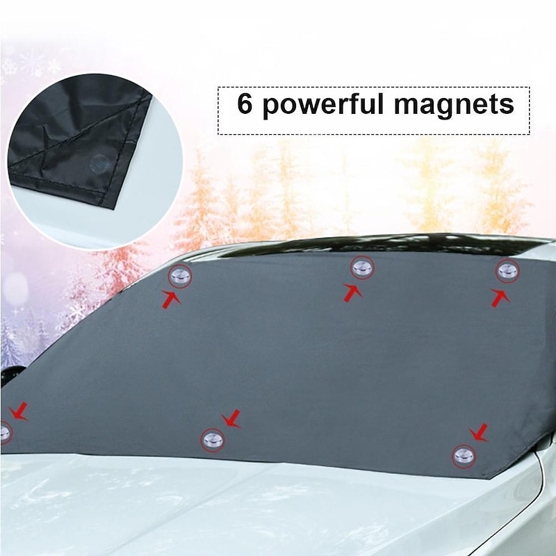 StarFire 210*120cm Magnetic Car Sun Shade Protector Auto Front Window Sunshade Cover Car Windshield Sunshade Protector Car Accessories2