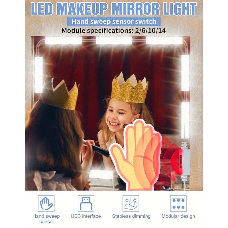 LED Mirror Headlight Modern Simple Mirror Light Dimmable Toilet Vanity Fill Light4