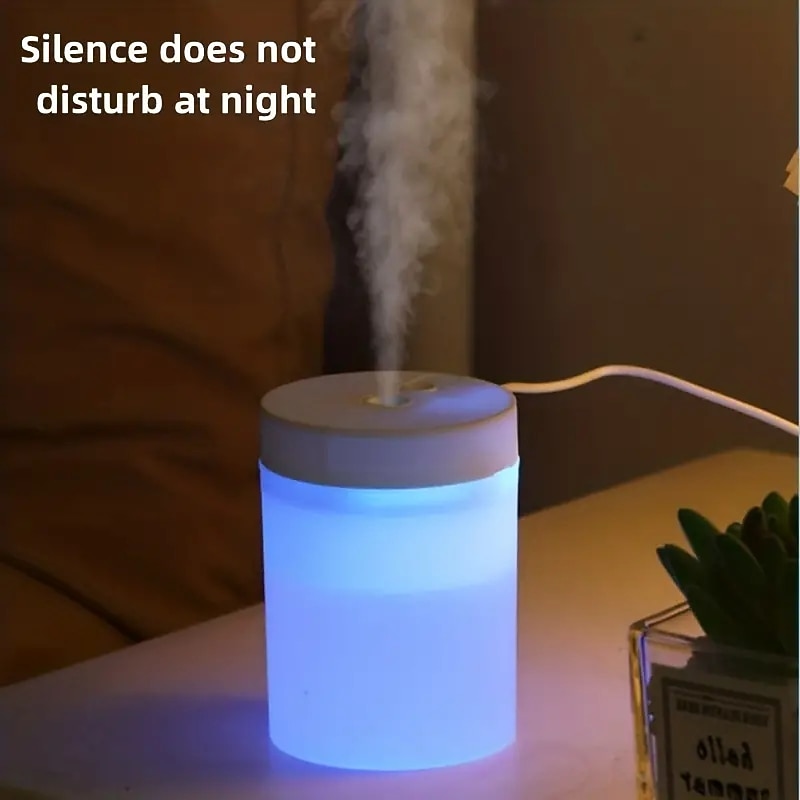 Colorful Car Humidifier - 200ML Capacity USB Plug-in Large Spray Volume Free USB Cable & Cotton Core - Perfect for Home, Office & Car Interior Decoration3