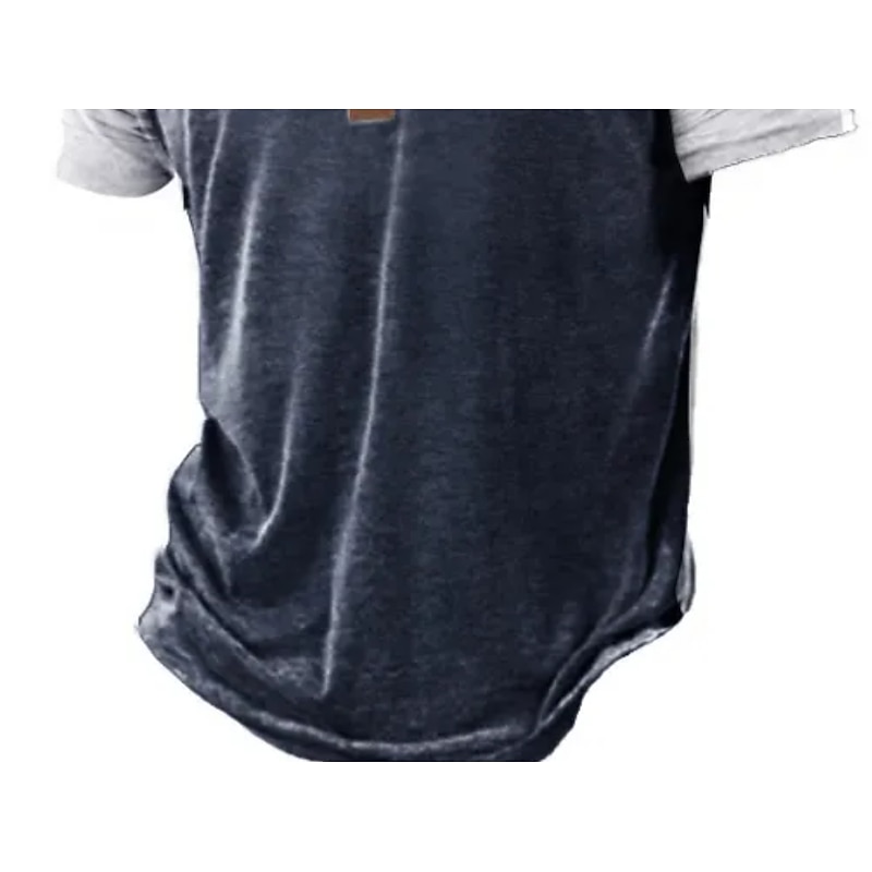 Men's Button T Shirt T Shirt Henley Shirt Sleeveless V Neck Summer Spring Solid Colored Cool Casual Print Casual Daily Gray Top Tee for Men2