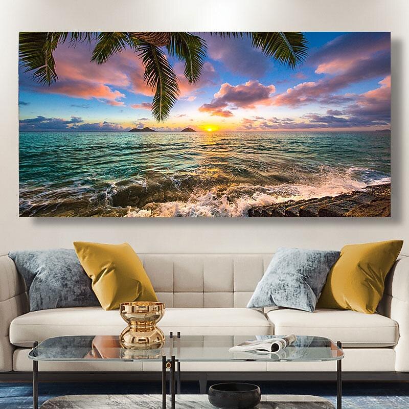 Natural Modern Seascape Wall Pictures Landscape Beach Sea Ocean Canvas Painting Wall Art Posters for Living Room Decor Cuadros3