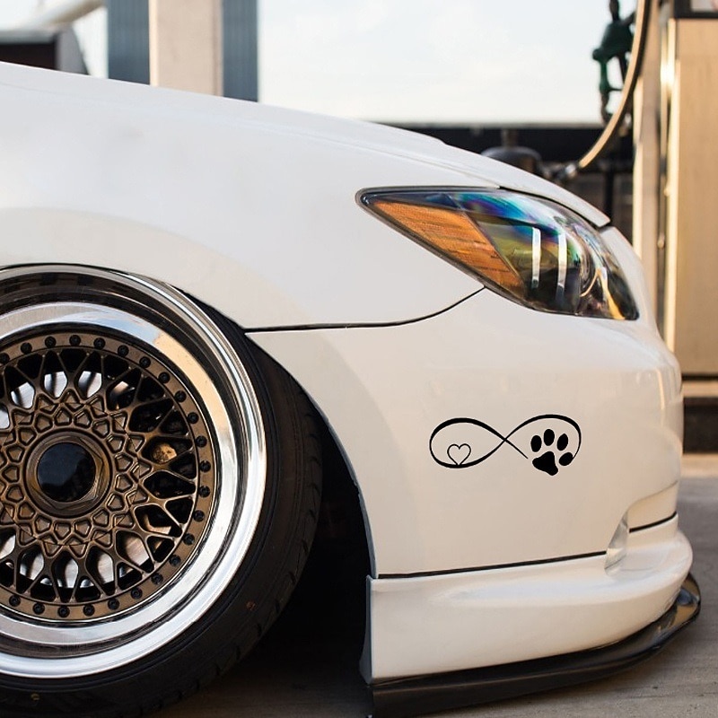 Reflective Love Heart Footprint Sticker Car Sticker Dog Paw Stickers Vinyl Decals Stickers For Cars Trucks Windows Walls Laptops Cute Decoration4