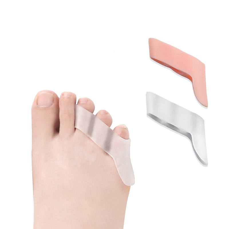 Silicone Thong Sandal Toe Flip Big Toe Spreader Cushion Bunion Pads Hard Silicone Toe Finger Separator 3 Hole Hallux Valgus Orthopedic Spacers Bunion