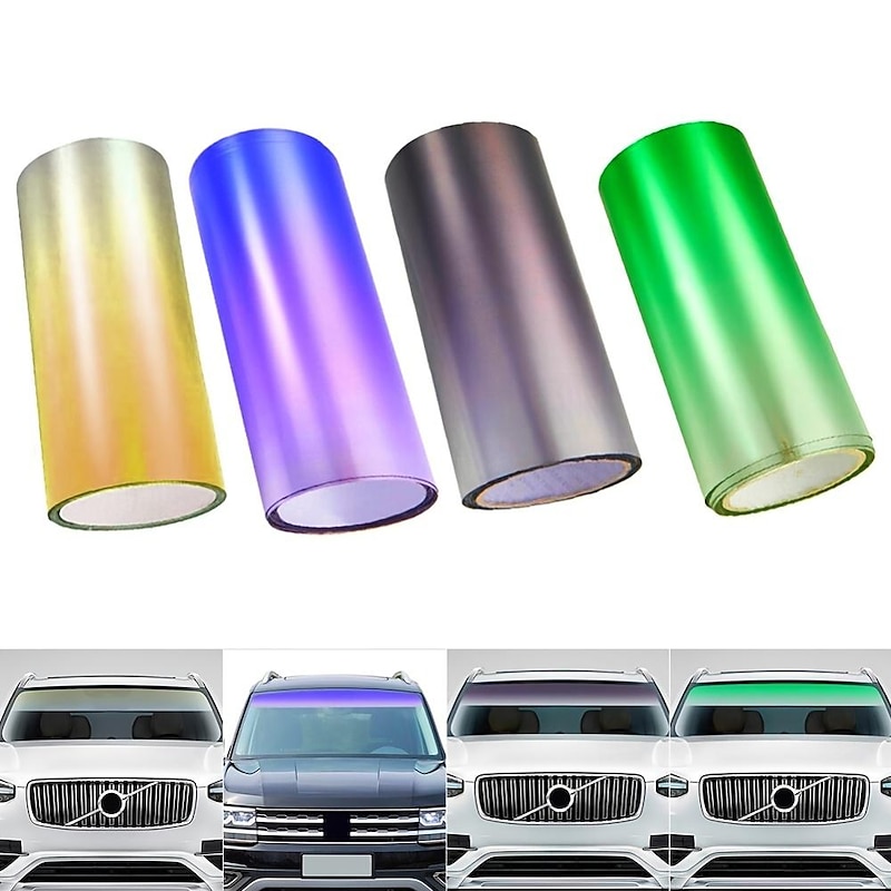 20X150cm Car Front Windshield Tint Sun Blocking Window Tint Universal Sun Shade Sun Visor Protection Film Windshield Sun Protection Sticker Car Accessories