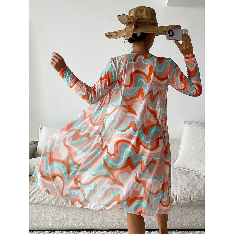 Women's Normal Swimwear Bikini Swimsuit 3-Piece Printing Beach Wear Push Up Graphic Sleeveless Bathing Suits2