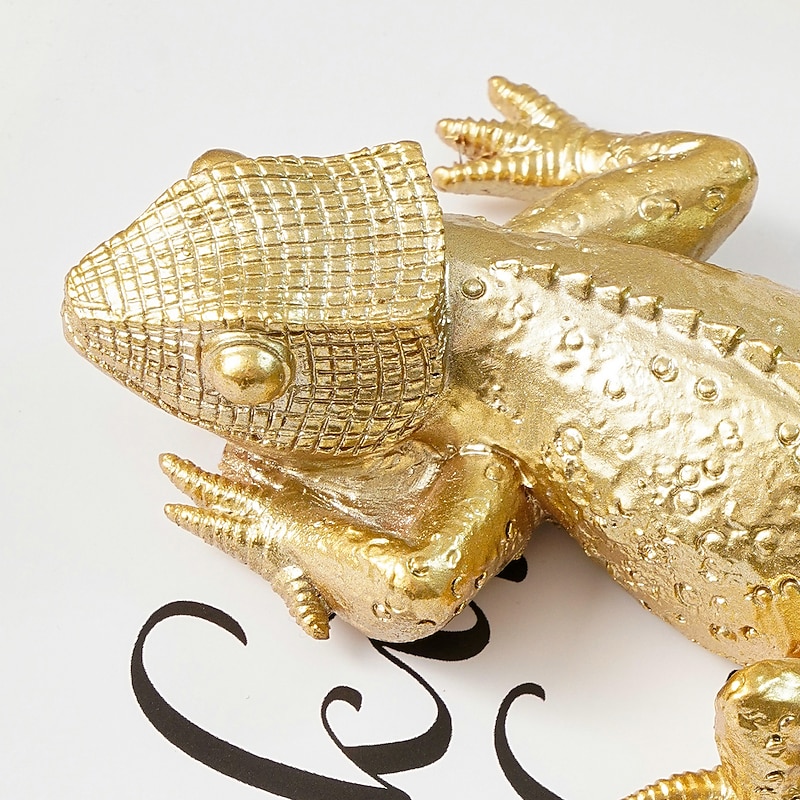 European Style Lizard Wall Decoration Gold Retro Wall Decoration Tree Resin Material Handmade Handicraft Decorative Ornaments Suitable For Home Wall Decoration2