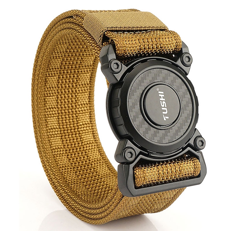 Men's Tactical Belt Nylon Web Work Belt Black Blue Canvas Retro Traditional Plain Daily Wear Going out Weekend3