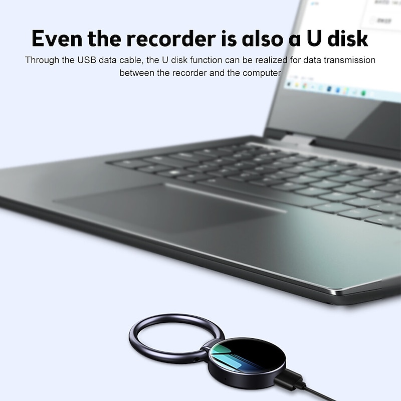 Mini Audio Recorder HD Noise Reduction MP3 Player Portable Keychain Intelligent Voice Recorder Voice Activated Sound Recorder3