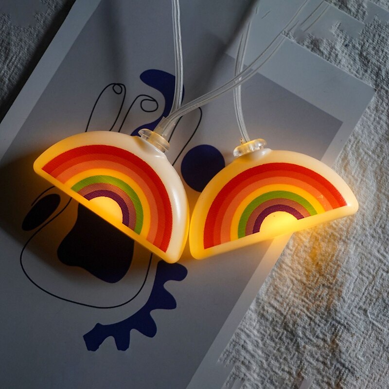 Rainbow Fairy Lights Garland LED String Christmas Tree Light Chain Night Lamp Patio Party Kids Bedroom Living Room Decor Gift4