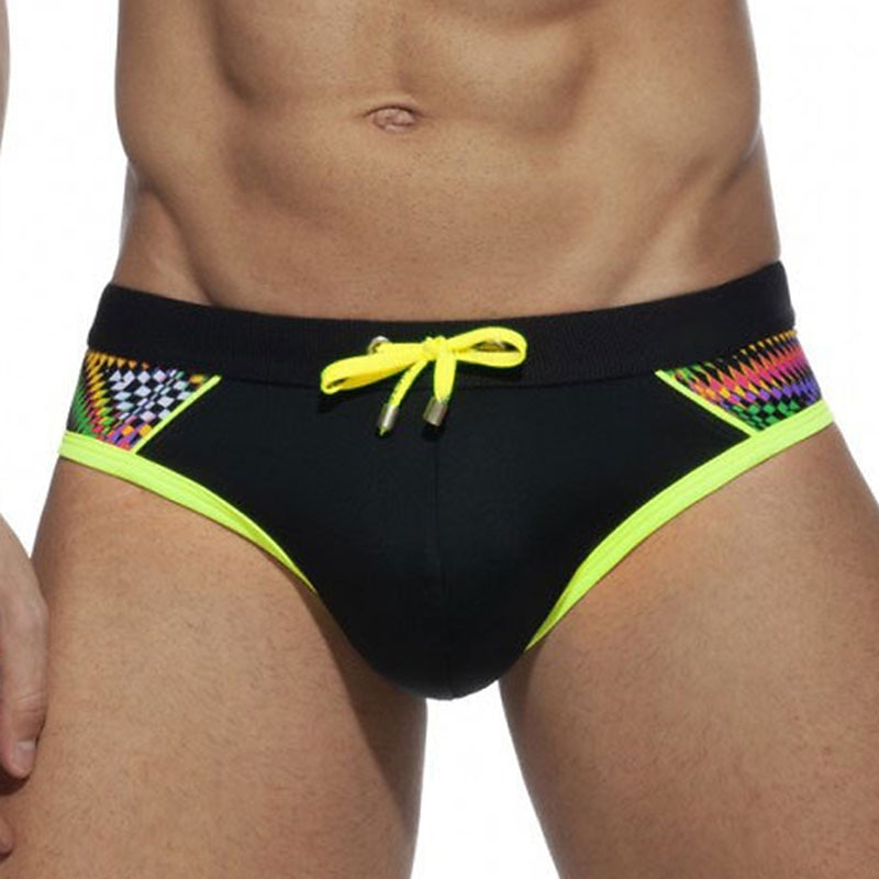 Men's Swimwear Swim Shorts Shorts Swim Briefs Print Print Comfort Breathable Outdoor Daily Going out Sports Hawaiian Black Blue