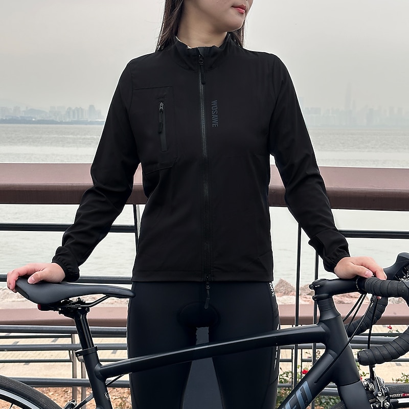 WOSAWE Cycling windbreaker Women's waterproof windproof bicycle reflective long-sleeved cycling suit4