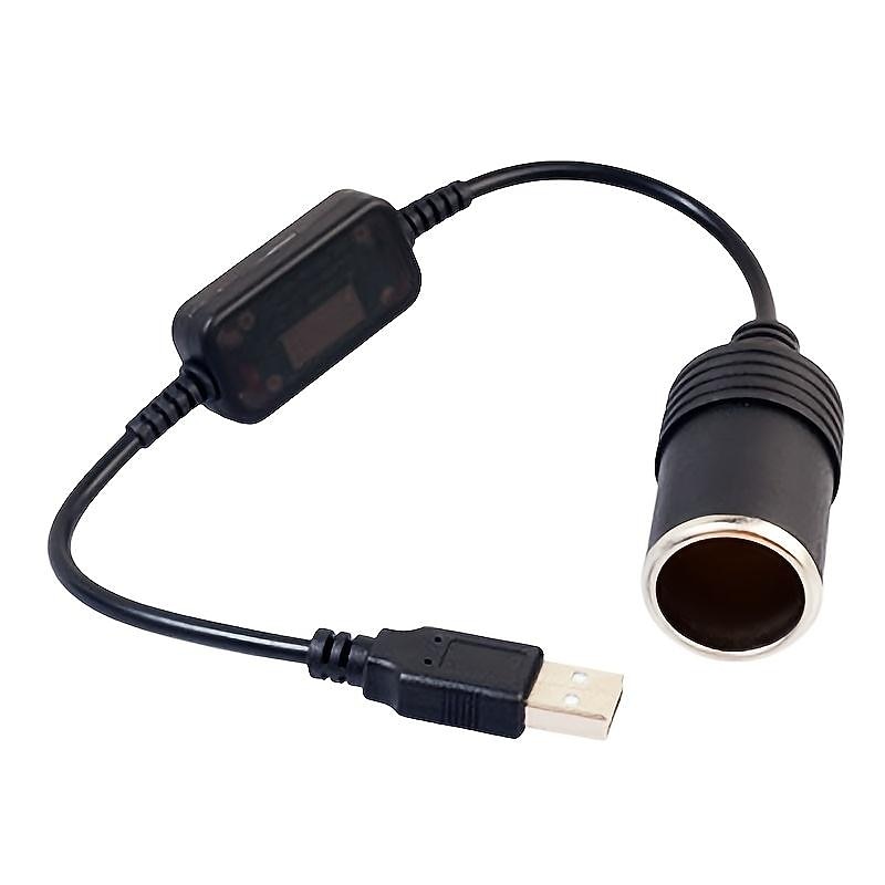 Converter Adapter Wired Controller USB Port to 12V Car Cigarette Lighter Socket Female Power Cord4