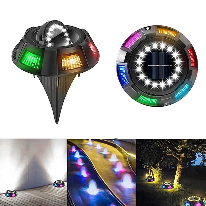 2Pcs Path Light 22 LED Buried Solar Lamp Under Ground Solar Light IP65 Outdoor Lawn Yard Pathway Garden Lights Decor Solar Light