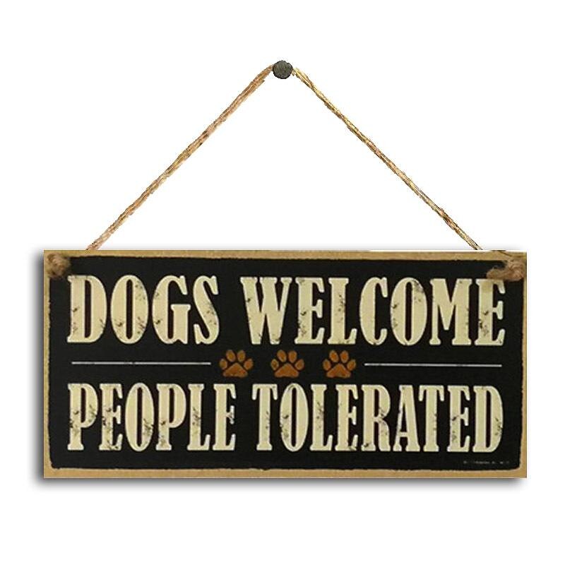 1pc Pet Dog Wall Hanging, Wooden Animal Dog Pattern Plaque Sign Wll Decor Accessories, For Pet Shop Cafe Room Decor Household Items 4''x8'' (10cmx20cm)