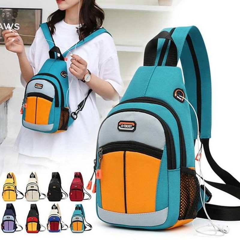 New Men's Women's Fashion Multi Function Mini Backpack Small Chest Bag Messenger Bag Female Sports Bag Travel Bagpack Crossbody Bag Girl Back Pack Waterproof Oxford Cloth Outdoor Bags