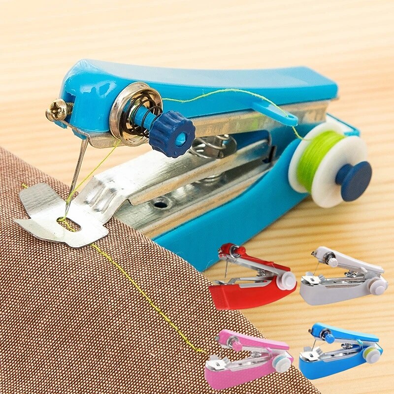 Mini Sewing Machines Needlework Cordless Hand-Held Clothes Useful Portable Sewing Machines DIY Apparel Sewing Fabric Tool