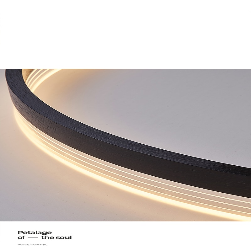 LED Ceiling Light 30+40+50cm 3-Light Ring Circle Design Dimmable Aluminum Painted Finishes Luxurious Modern Style Dining Room Bedroom Pendant Lamps 110-240V ONLY DIMMABLE WITH REMOTE CONTROL4