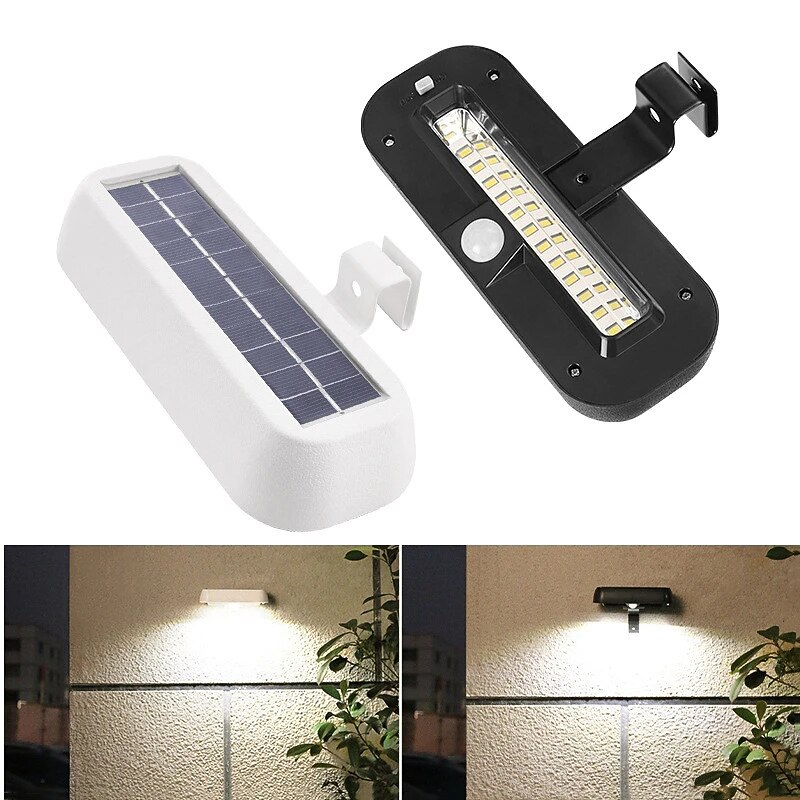 LED Outdoor Solar Street Light Waterproof Human Body Motion Sensor Wall Lamp Garden Courtyard Walkway Outdoor Home Lighting Solar Night Lights