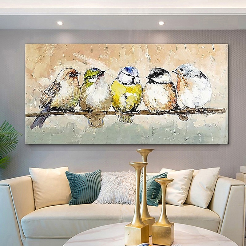 Oil Painting Hand Painted - Abstract Pop Art Modern Rolled Canvas