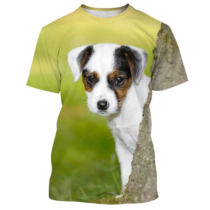 Animal Dog Jack Russell Terrier T-shirt Anime 3D Graphic For Couple's Men's Women's Adults' Masquerade 3D Print Casual Daily4