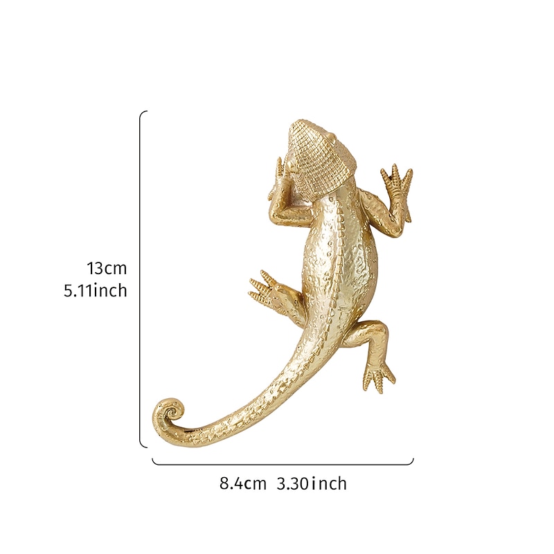 European Style Lizard Wall Decoration Gold Retro Wall Decoration Tree Resin Material Handmade Handicraft Decorative Ornaments Suitable For Home Wall Decoration4