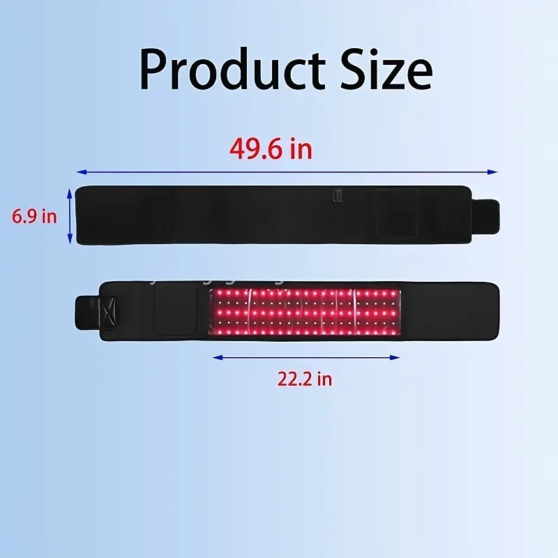 Red & Infrared LED Light Beauty Belt LED Warm Pad Massage 660nm/850nm Waist Heat Pad Reduces Puffiness3