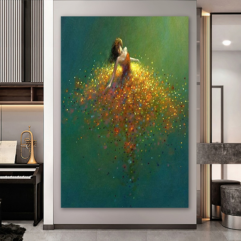 Oil Painting Handmade Hand Painted Wall Art Fairy Fantasy Woman Home Decoration Décor Rolled Canvas No Frame Unstretched