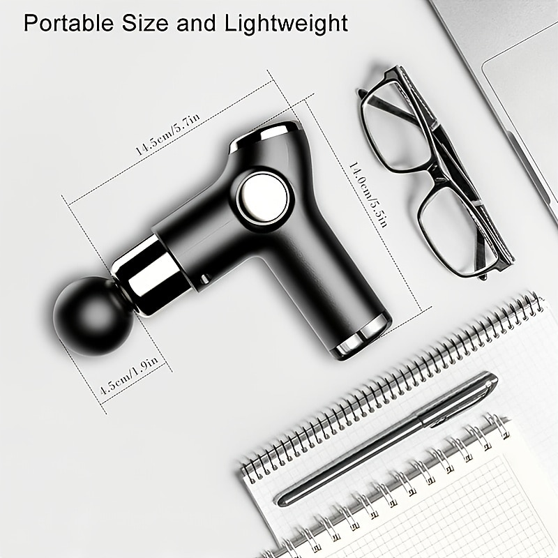 High Frequency Massage Gun Mini LCD 32 Speeds Fascia Gun Muscle Massager Relaxation Body Relax Fitness4