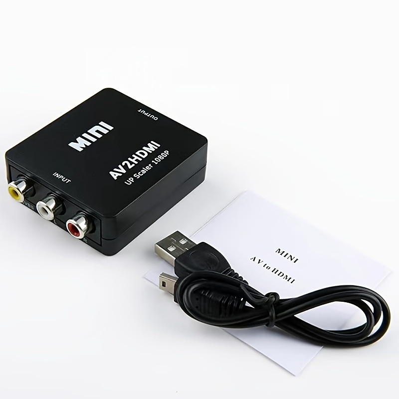 RCA To HDMI AV To HDMI Converter 1080P Mini RCA Composite CVBS Video Audio Converter Adapter Supporting PAL/NTSC For TV/PC/ PS3/ STB/Xbox VHS/VCR/Blue-Ray DVD Players3